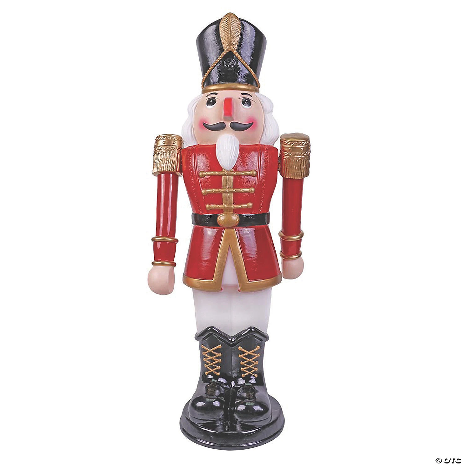 Outdoor 36" Red & White Nutcracker With Moving Arms 1 Outdoor 36" Red & White Nutcracker With Moving Arms
