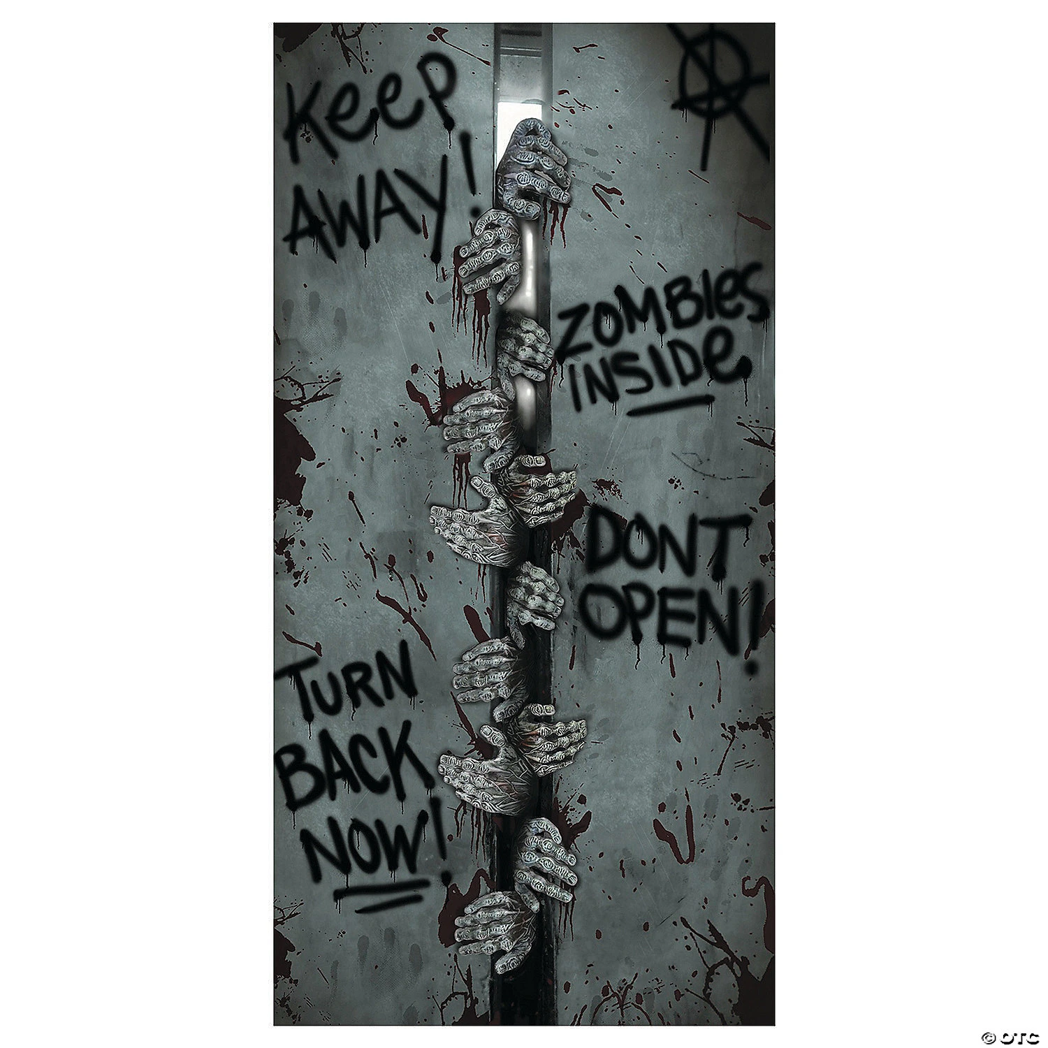 Plastic Zombie Breakout Door Cover Halloween Decoration 1 Plastic Zombie Breakout Door Cover Halloween Decoration
