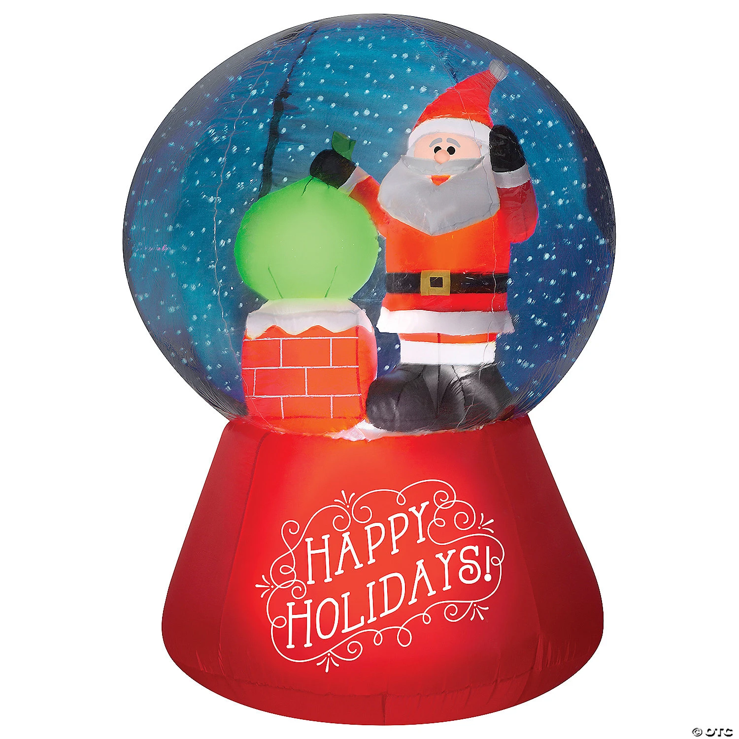 Projection Airblown® Snow Globe Santa On Rooftop Scene In Snowflurry 66" Inflatable Christmas Outdoor Yard Decor 1 Projection Airblown® Snow Globe Santa On Rooftop Scene In Snowflurry 66" Inflatable Christmas Outdoor Yard Decor