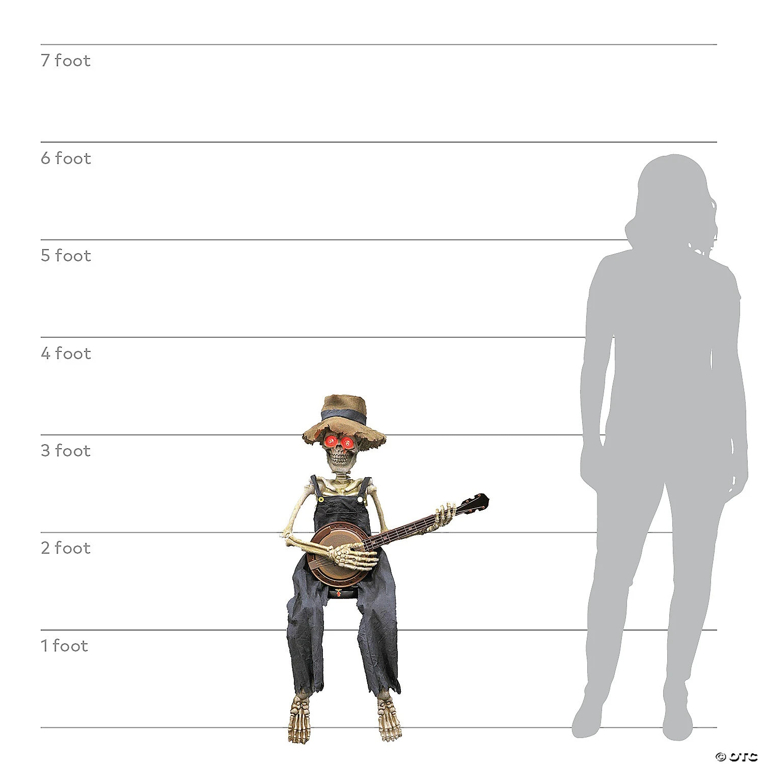 Skeleton Playing Banjo Animated Halloween Decoration 2 Skeleton Playing Banjo Animated Halloween Decoration - Image 2