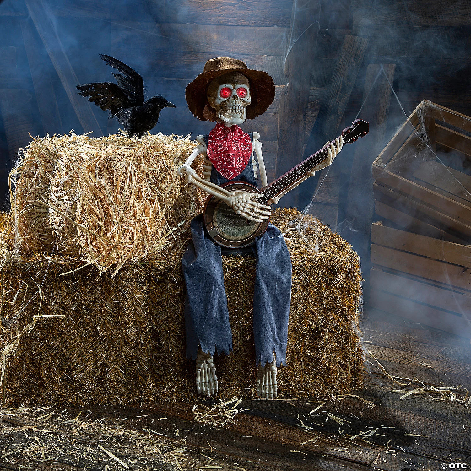 Skeleton Playing Banjo Animated Halloween Decoration 1 Skeleton Playing Banjo Animated Halloween Decoration