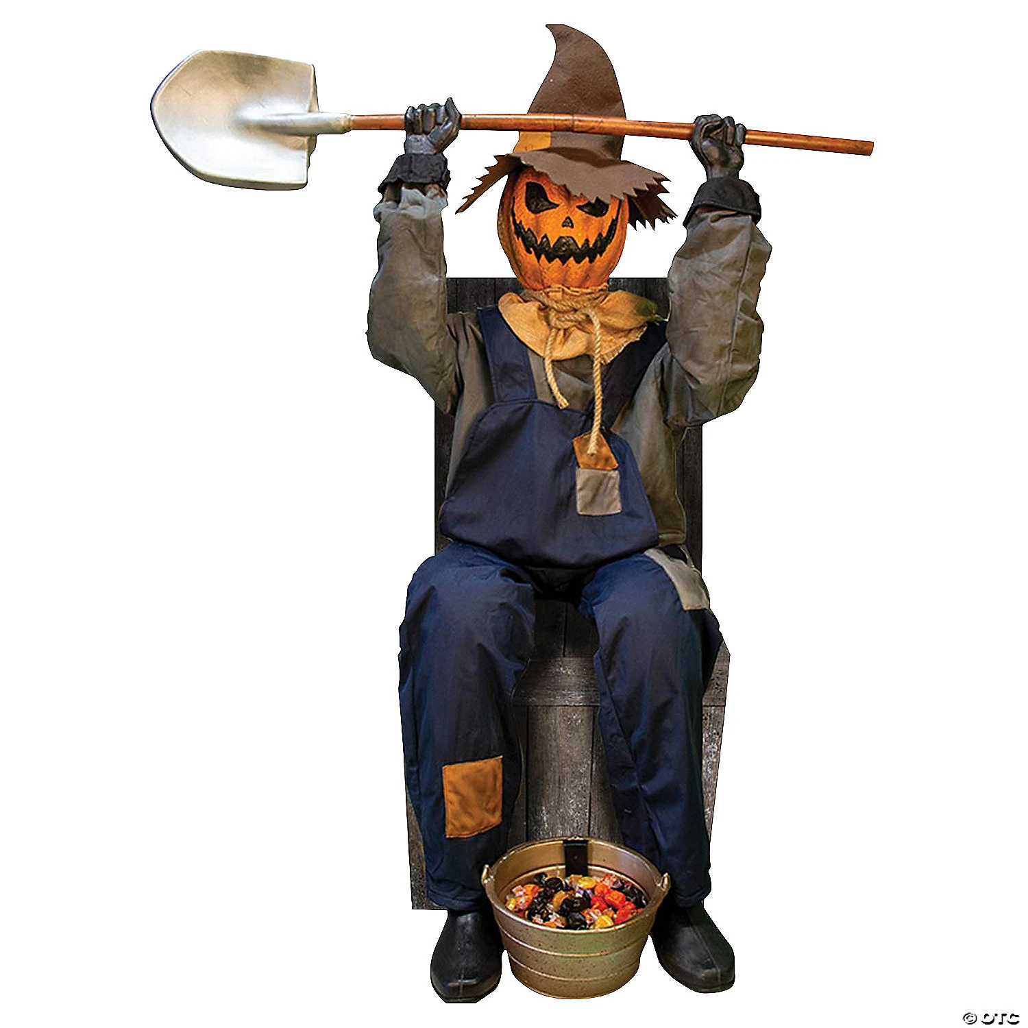 Smiling Jack Greeter With Chair Halloween Decoration 1 Smiling Jack Greeter With Chair Halloween Decoration