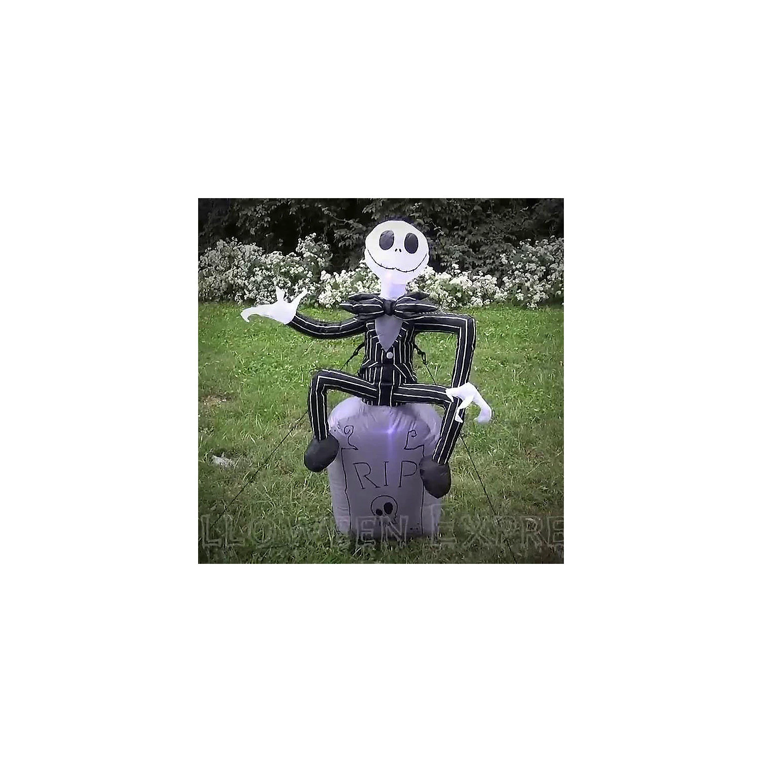 42" Blow Up Inflatable Nightmare Before Christmas Jack Skellington On Tombstone Outdoor Halloween Yard Decoration 2 42" Blow Up Inflatable Nightmare Before Christmas Jack Skellington On Tombstone Outdoor Halloween Yard Decoration - Image 2