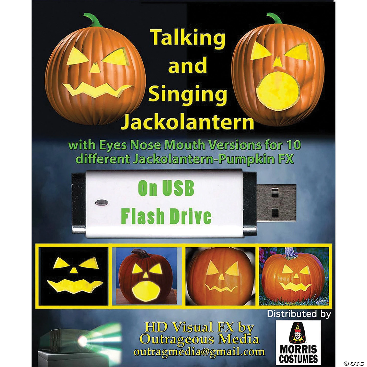 Talking & Singing Jack-O'-Lantern Digital Halloween Decoration 1 Talking & Singing Jack-O'-Lantern Digital Halloween Decoration