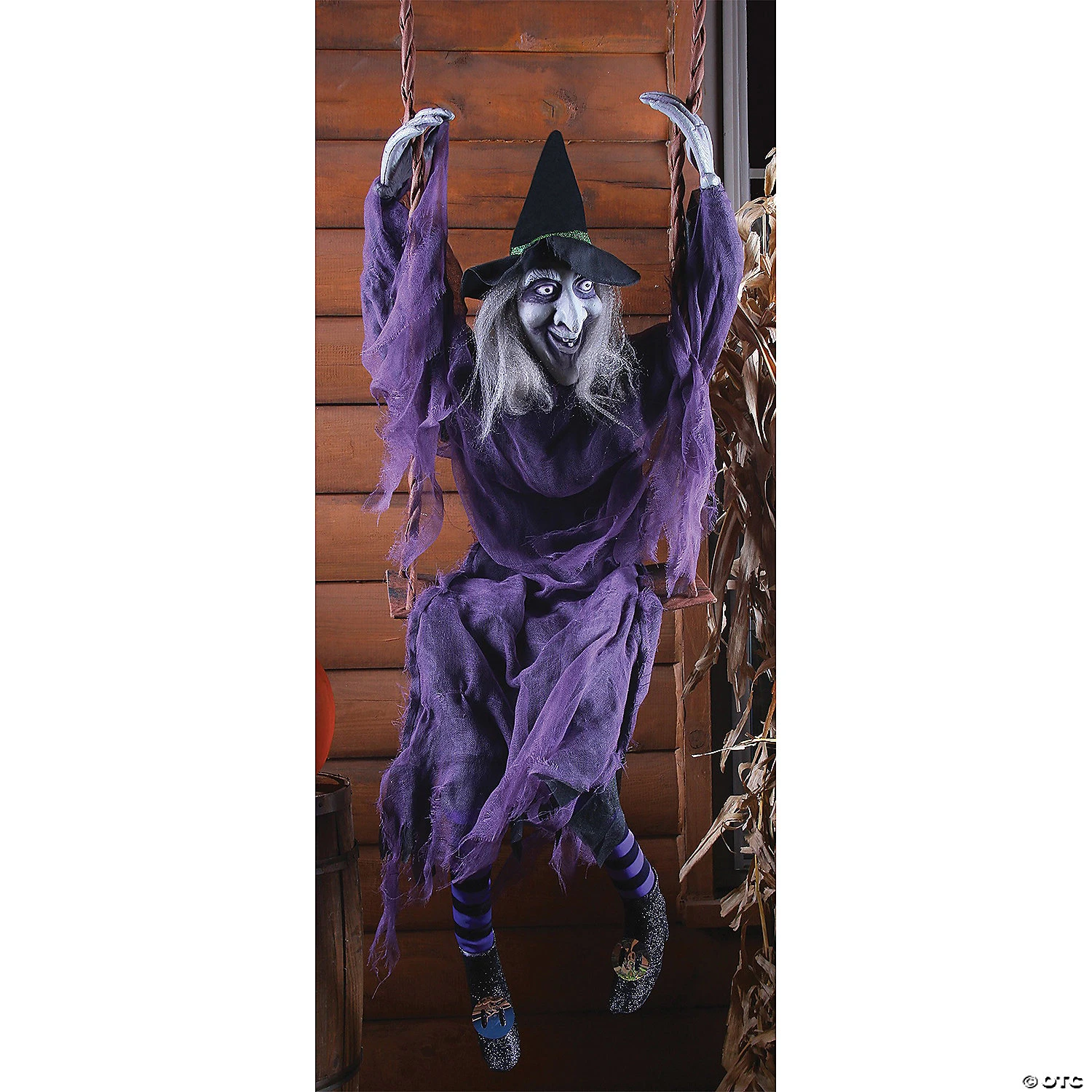 Witch Prop On Swing 60-Inch 1 Witch Prop On Swing 60-Inch