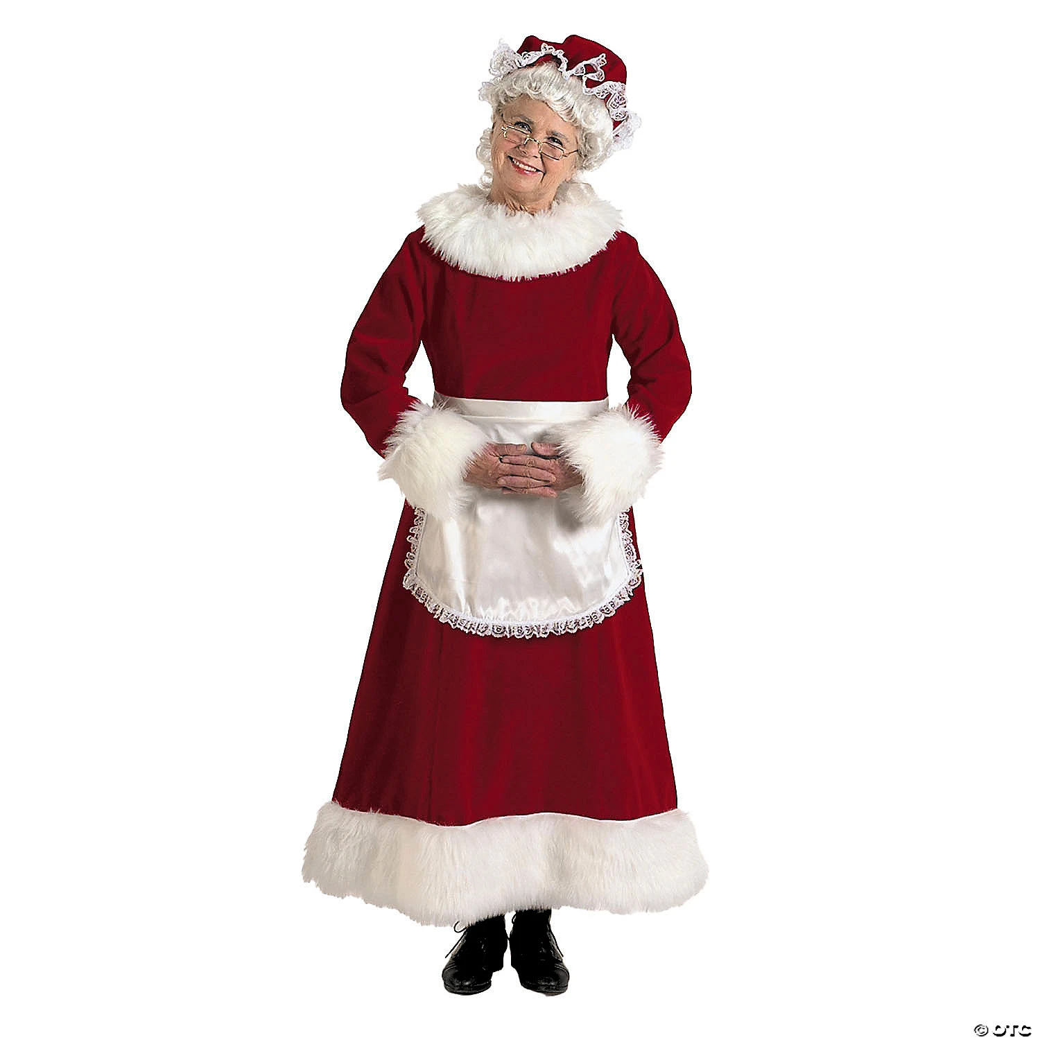 Women’s Burgundy Velvet Mrs. Claus Dress Costume - XXL 1 Women’s Burgundy Velvet Mrs. Claus Dress Costume - XXL