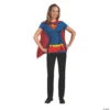 Women’s Supergirl™ Shirt Costume With Cape - Extra Large