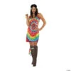 Women's Tie Dye Mini Dress Costume - Medium